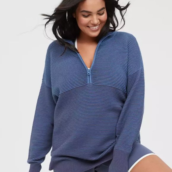 Aerie Home Stretch Quarter Zip Sweater 